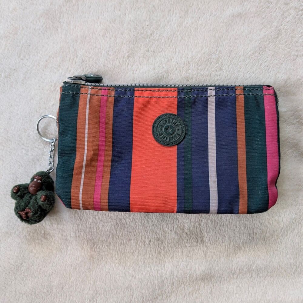 Kipling Creativity Accessory Zip Pouch Striped Gr… - image 2